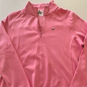 Vineyard Vines Pink Crewneck W/ Half Zipper